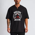 Men's Tshirt Short Sleeve T-shirt Fashion Casual Oversized V-neck T Shirt Cotton Male American Men's Clothing Running Streetwear