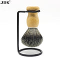 JDK Wholesale 100% Natural Bamboo Shaving Brush Vegan Synthetic Hair Beard Foaming Brush