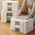 Non-Woven See-Through Window Clothes Fabric Storage Containers Collapsible Storage Box Wardrobe Storage Closets Organizer