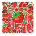 50PCS Cute fruit art decals for kids self adhesive waterproof cartoon red strawberry sticker