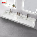 Single Double Sinks Marble White Texture Stone Sheet Washbasin Bathroom Furniture Design