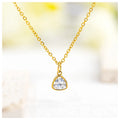 Powell Tarnish-Free April Birthstone Necklace 18K Gold Plated Stainless Steel Colorful Zirconia Pendant Main Zircon for Jewelry