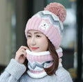 2024 New Autumn and Winter Velvet Thickened Ear protection Women's Cycling Anti Cold Winter Knitted Cotton Hat