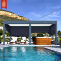 OEM/ODM Outdoor Garden Pavilion Modern Waterproof Bioclimatic Patio Roof Canopy Sunshade Aluminum Pool Gazebo Louvered Pergola
