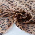 Fashion Clear Grain Soft Smooth Silk Chiffon Fabric 100% Silk Practical Leopard Ready Goods for Skirt Model Suit Lining Dress