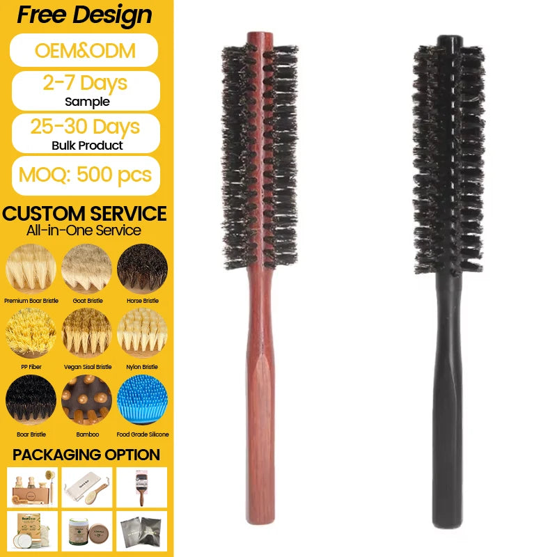 Yozeal Wholesale Hair Salon Brush Custom Round Nylon Hair Brush Hair Styling Tools