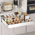 Under Sink Storage Cabinet Drawer Organizer Plastic Pull-out Tray Rack for Spice Tableware Expandable Slide Out Drawer