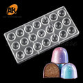 AK Cylindrical Shape Clear PC Polycarbonate Chocolate Molds Rectangle Plastic Dubai Chocolate Bar and Sweets Mould Trays PCM1157