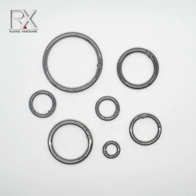 All Size of Spring Ring 15mm 25mm 32mm 38mm Metal Zinc Alloy Circle Jump Buckle Round O Shape Opening Bag Spring Ring O-ring MegaBDM