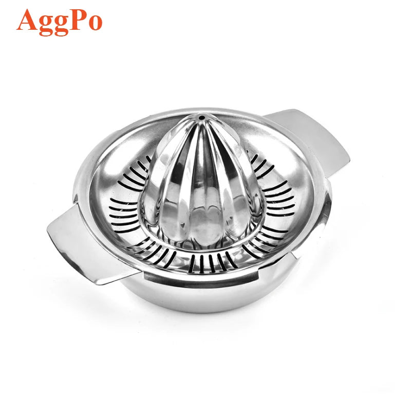 304 Stainless Steel Manual Juicer Fruit Lemon Orange Squeezer Bowl Kitchen Hand Pressed Juice Maker Strainer