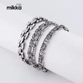 Retro Punk Custom Cuban Bracelet Engravable Stainless Steel Chunky Chain Bracelet for Men and Women