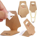 Custom Logo Kraft Paper Necklace Earring  Jewelry Display Cards Keychain Hang Tags
