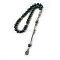 Hot Sell Hematite Stone Silver Plated Tassel Islam Tasbih Prayer Beads 8mm 33pcs Allah Masbaha Arabic Muslim Rosary Eid Gift
