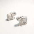 Diy Trends Natural Howlite Animal Sculpture Elephant