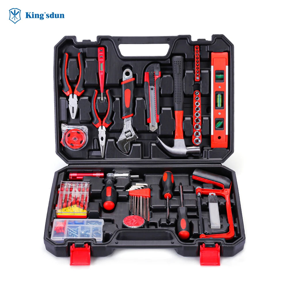 Kingsdun Hot-sell Tool Kit Popular Household Tools 110 Pcs Professional Car Tool Set