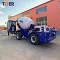 TDER Self Loading Mixer Truck Trailer 3.5 Cbm Cubic Meters Selfloading Transit Mud Mobile Concrete Mixer Truck with Bucket Cabin