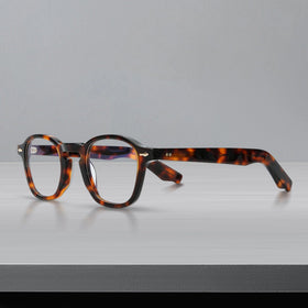 Designer Men's Acetate Eyeglass Frame Classic Tortoiseshell Colored Sunglasses Nylon Lenses Wholesale Glasses in China