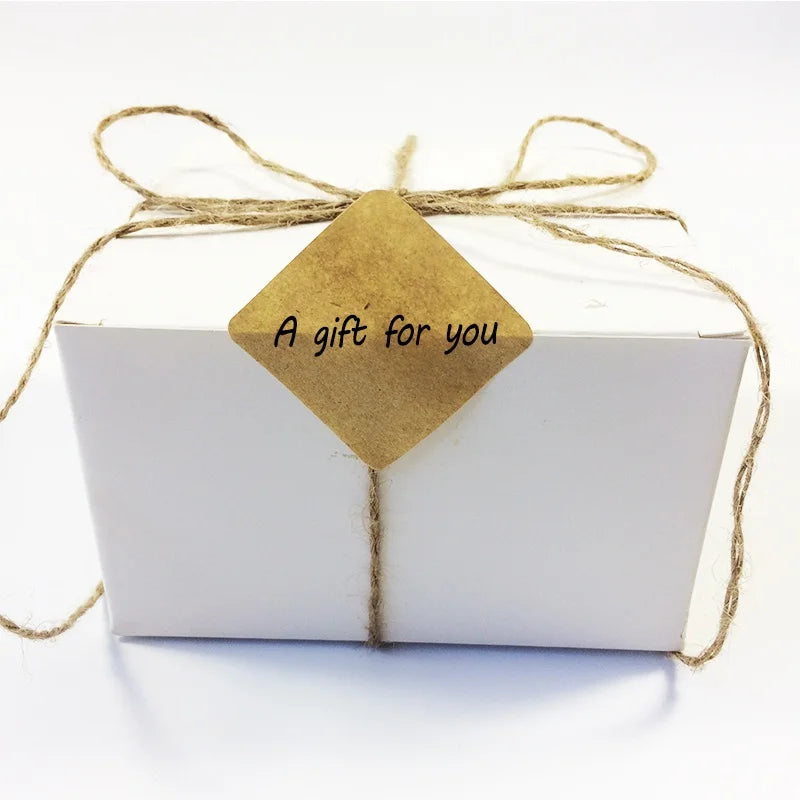 Minimalistic Square Kraft Paper Blank Sealing Sticker Pack 100pcs Per Pack Industrial Candle DIY Decorative Products Packaging