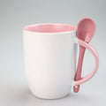 Auplex Black Mug with Spoon Sublimation Blanks Mug with Spoon Mugs with Spoon for Sublimation and Vinyl