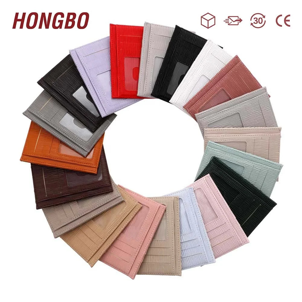 Hongbo Best Selling 19-Colored A7 Embossed Saffiano Epi Leather Loose Fly Leaf Pouch Card Slots for Budget Binder Pattern Folder