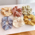 Wholesale Solid Color Silk Designer Scrunchies Custom Famous Brands Luxury Satin Elastic Hair Bands Ties for Women Girls