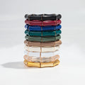Bohemia 2024 Fashion New Personalized Office Jewelry 10mm Chunky Tube Beads Bangles Copper Septum Acrylic Bamboo Bracelet