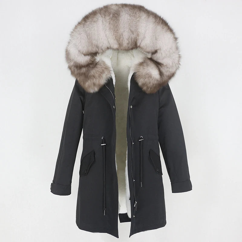 OFTBUY 2023 Men Long Parkas Waterproof Winter Jacket Natural Big Real Raccoon Fox Fur Coat Collar Hooded Thick Warm Streetwear