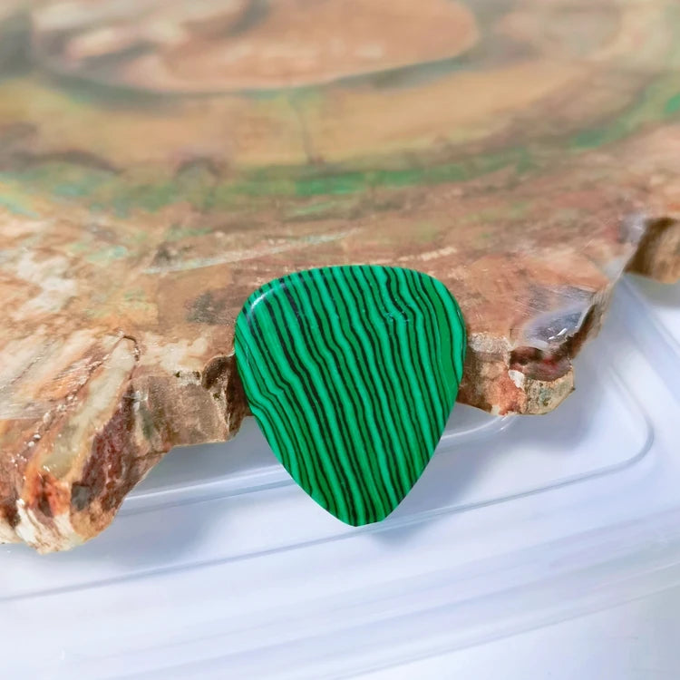 HZ Smooth Hand Feeling Printed logo Custom Malachite Guitar Picks Wholesale