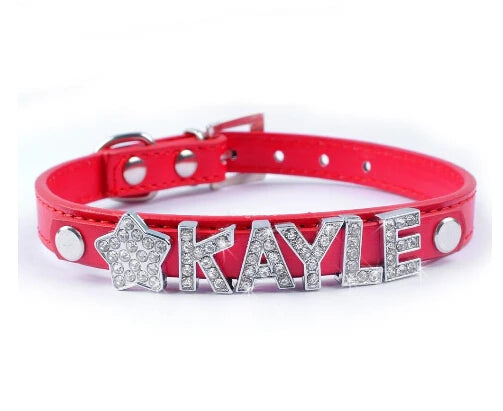 Wholesale High Quality Personalized DIY Name PU Dog Collar and Leash