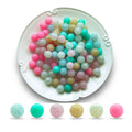 New Arrival in Stock 12 mm 15 mm Round Other Loose Beads for Jewelry Making Silicone Glitter Beads
