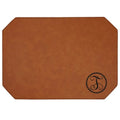 Custom Laserable Leatherette Desk Mouse Mats Leather Table Mats for Dining