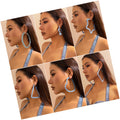 DAIHE Fashion Jewelry Design Sense Geometric Punk Jeans Fabric Hoop Earring for Women