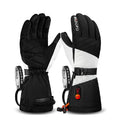 Men's Customizable Logo Heated Ski Gloves Waterproof Touchscreen Compatible Lithium Battery Winter Snowmobile Gear Hand Warmer