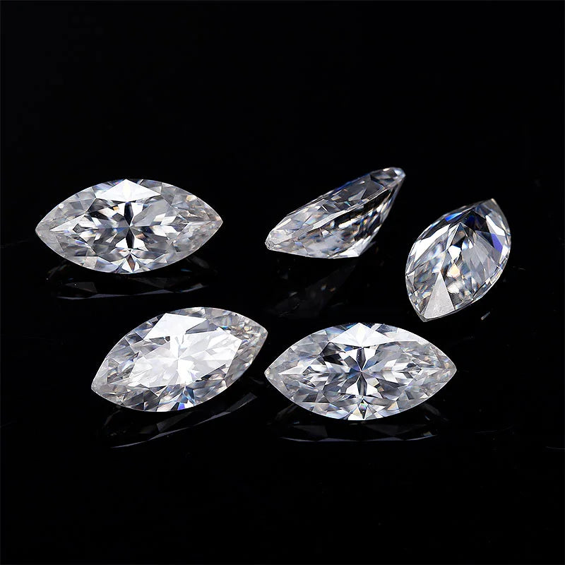 SICGEM Factory Direct Supply Loose Marquise Cut Moissanite VVS1 Clarity D Color for Ring Making