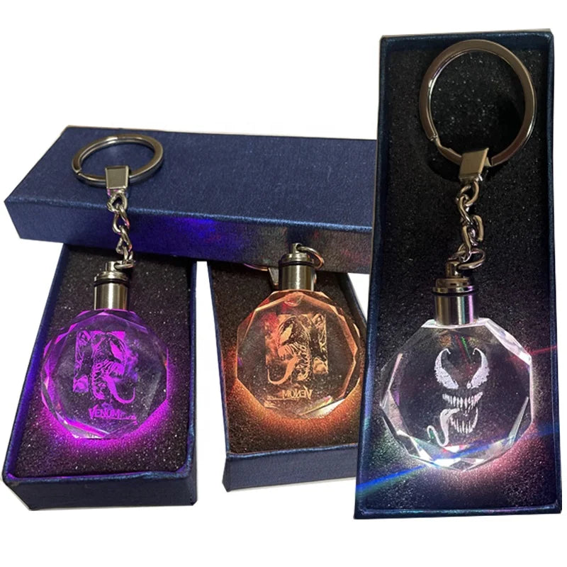 2021 Europe America Film Peripheral Lethal Guardian Venom Hero Keychain Stainless Steel with Crystal Material Venomized Keyrings