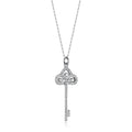 Fine Fashion Jewelry 925 Sterling Silver Keys Chain Diamond Love Key VVs1 Moissanite Jewelry Chain Pendant Necklace for Women