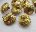 Folded Brass Filigree Finding in Oblate Shape 29mm Flowers & Butterfly