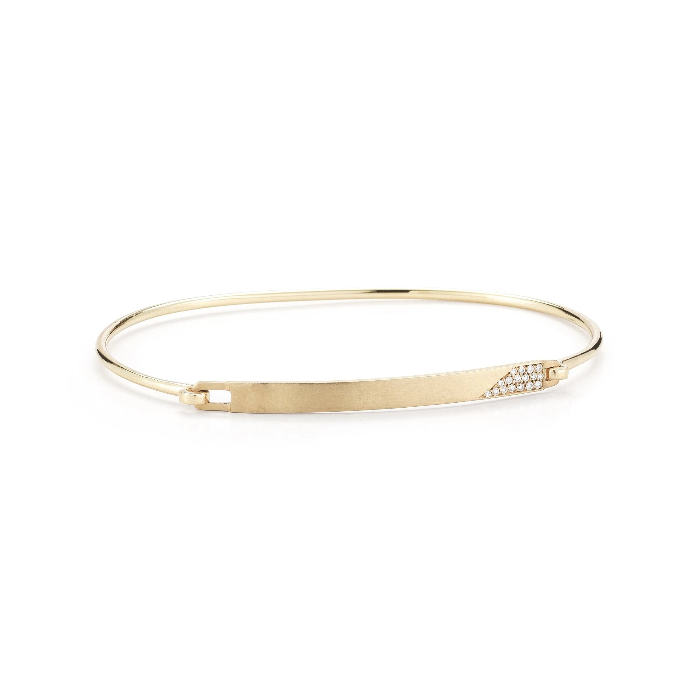 Laodun New Arrivals Fine Jewelry S925 Bangle Creative Simple CZ Diamond Customize Sterling Silver Bangle Bracelet Vermeil