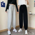 Cheap Price Solid Gray Color Drawstring Sport Pants Woman Wholesale Blank Jogger Sweatpants