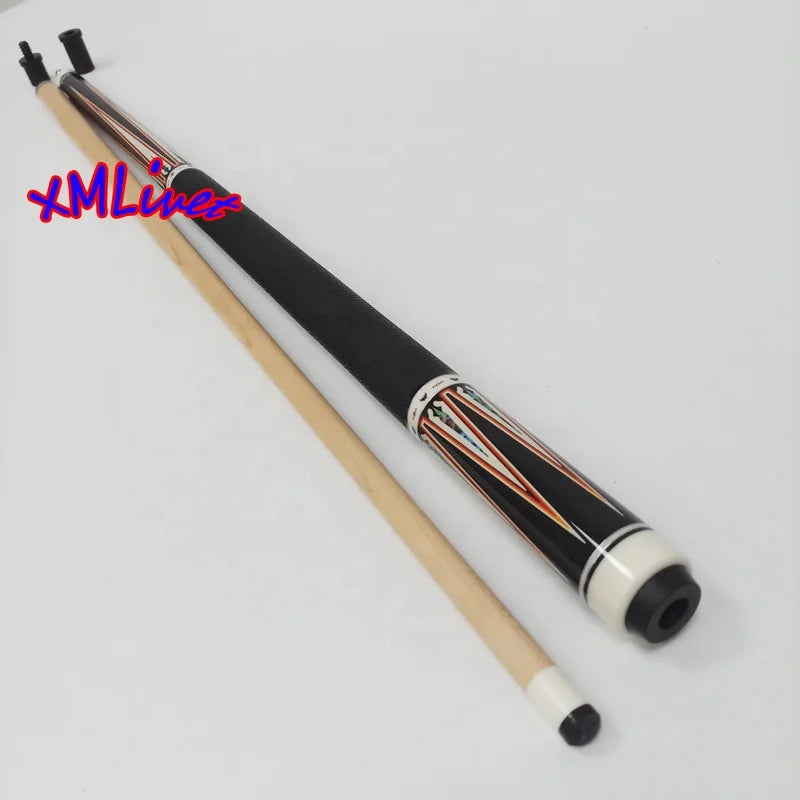 Xmlivet Professional 58inch Maple Wood Decal Billiards Pool Cue Sticks Wholesale 1/2 Split Wavy Pin Cues