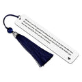 Customizable Stainless Steel Bookmarks with Tassel Blank Silver Book Marks for Kids Graduation Gift Casting Technique