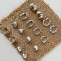 Korean Inspired 925 Silver Irregular Oval Shell Frosted Heart Earrings Blogger Favorite Ins Trendy Anniversary Gift Set