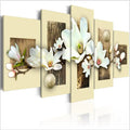HONGYA 5 Piece Flowers Picture Canvas Art Print Oil Painting Wall Pictures for Living Room Paintings Cuadros Decorativos