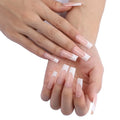Wholesale False Fakenails Nails ABS Acrylic Designed Packaging Box Private Label Luxury French Long square Press on Nails