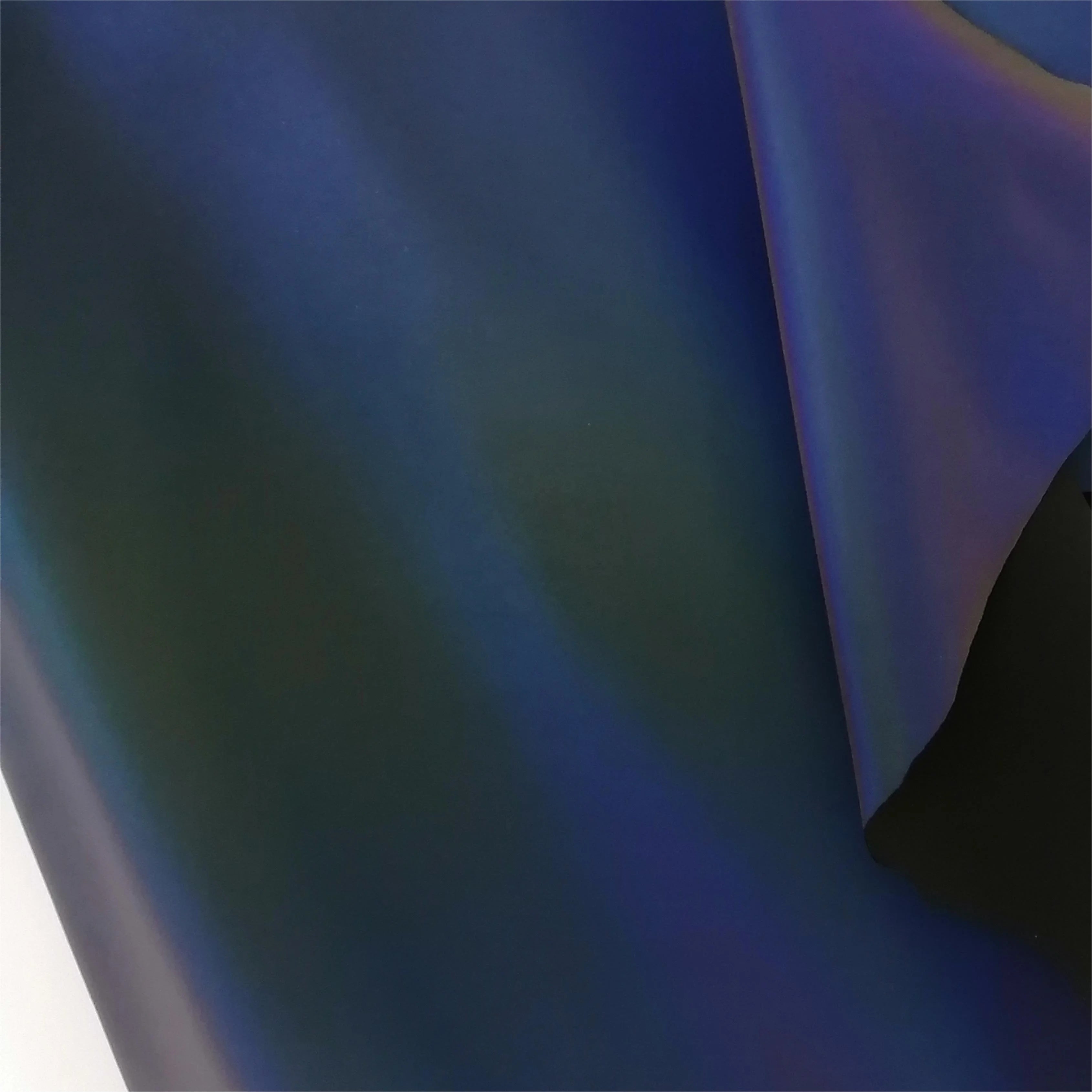 Youguang Blue Rainbow Reflective Stretch Fabric for Fashion Clothing High Visibility Reflective Material