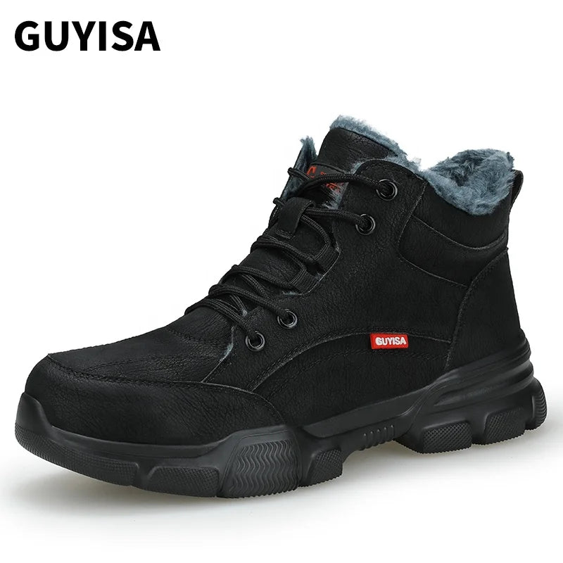 GUYISA Brand Factory Direct OEM/ODM Winter Warm Safety Boots Construction Site Warm Steel Toe Safety Shoes MegaBDM
