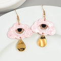 2024 Creative New Eye Sequin Pink Marble Cloud Earrings Drop Rain Weather Cute Tears Accessory Acrylic Drop Earrings for Girls