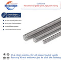 3/8 5/16 Full Thread Stud Bolt Plain Finish Din975 Metric System Threaded Rod Bar Bolt Gi Threaded Rod