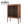 Zhida OEM Supplier Custom Modern Wooden Door Glass Door Sideboard Cabinet for Sale