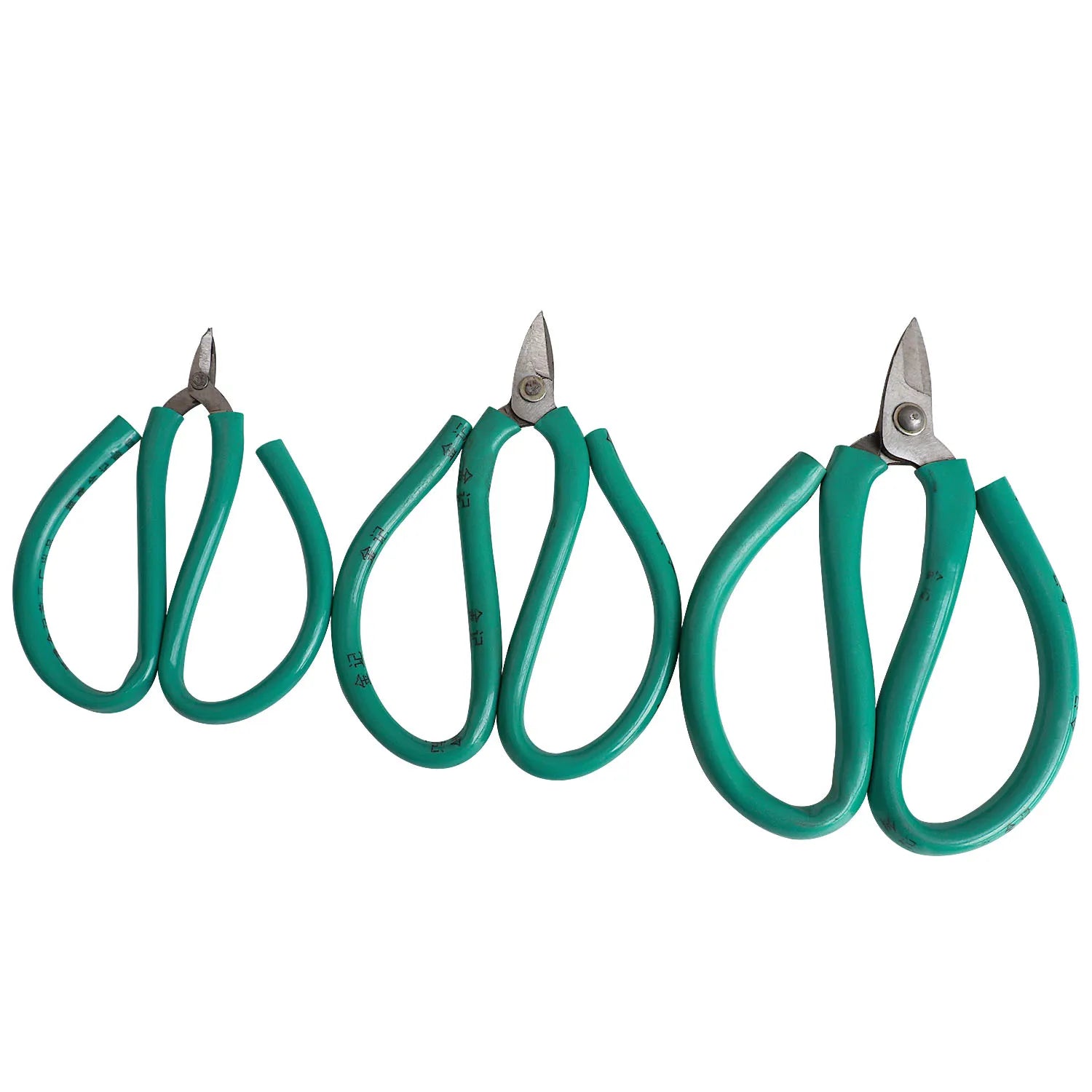 Green Handle Scissors Carbon Steel Short Nose Scissors Small Medium and Large Gold and Silver Jewelry Tools